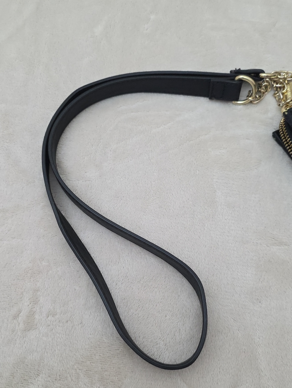 Steve Madden Black Floral Crossbody Bag Gold Chain Convertible Purse Wristlet - Picture 12 of 12